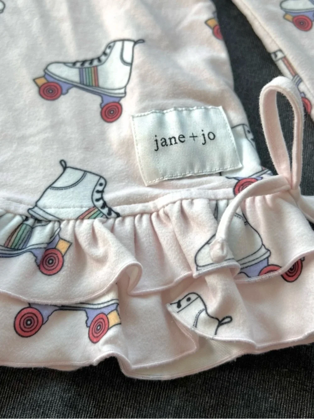 Jane + Jo Girls Roller Skates Nightgown and Bloomers Set Size 12 Months